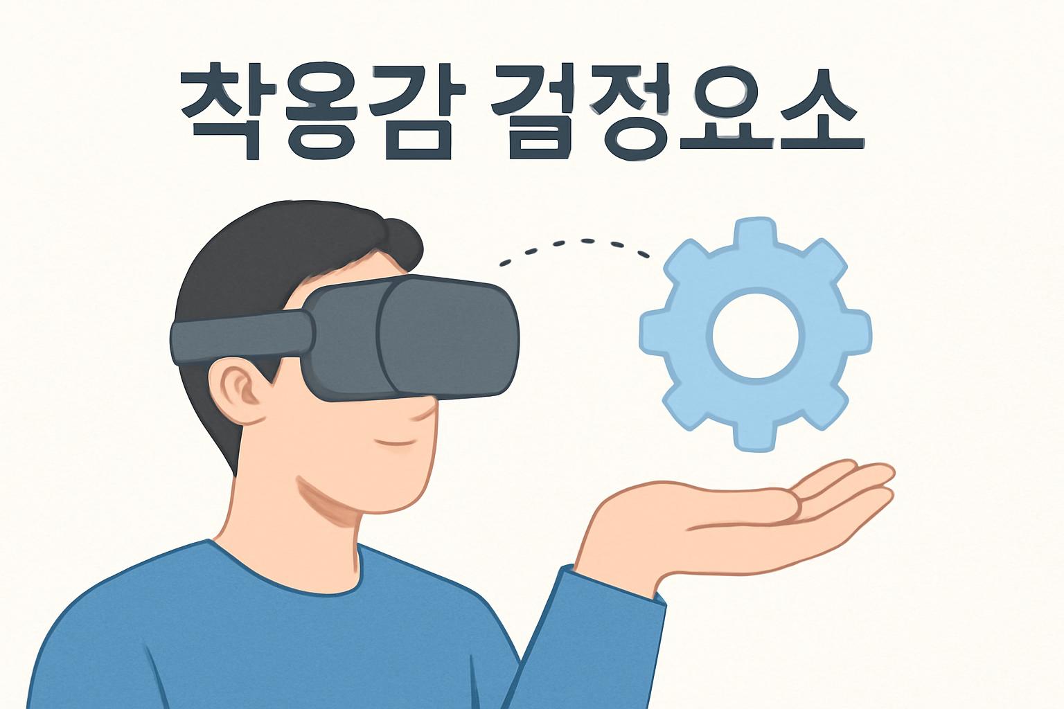가상현실 착용감이 잘 드러나는 헤드셋과 스트랩 구조를 보여주는 대표이미지